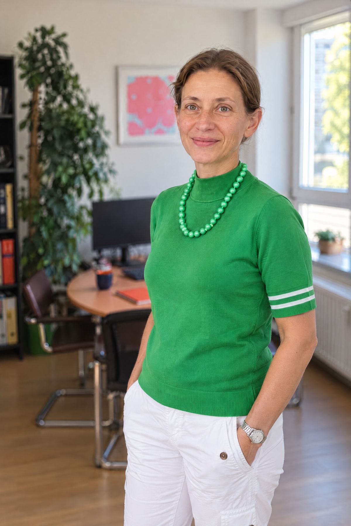 Heike Agneskirchner, Steuerberaterin, in ihrer Kanzlei in Obergiesing
